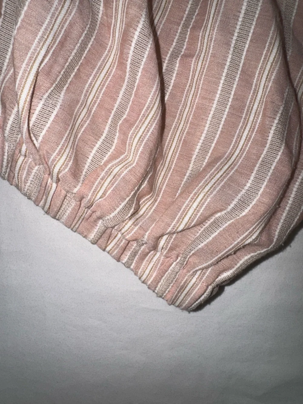 ROOLEE Pink Striped Button-Front Blouse M - Picture 4 of 5